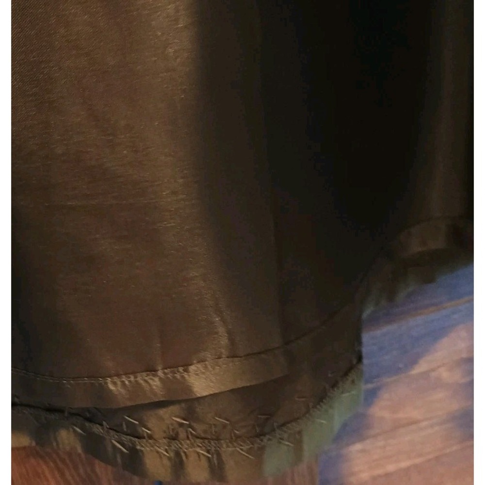 Boden Silk A-Line Floral Embellished Skirt Size US 10R Green Side Zip Irredesent - Picture 6 of 10